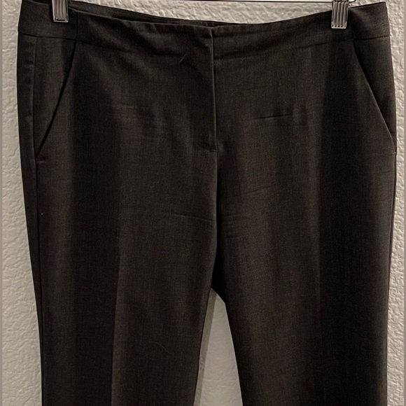 Theory Gray Wool Blend Straight Leg Dress Pants Trousers Stretch Size 6 - Picture 3 of 8